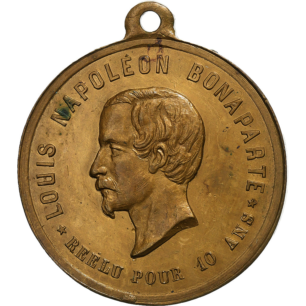 France, Token, Louis Napoléon Bonaparte Réélu au Suffrage Universel, 1851