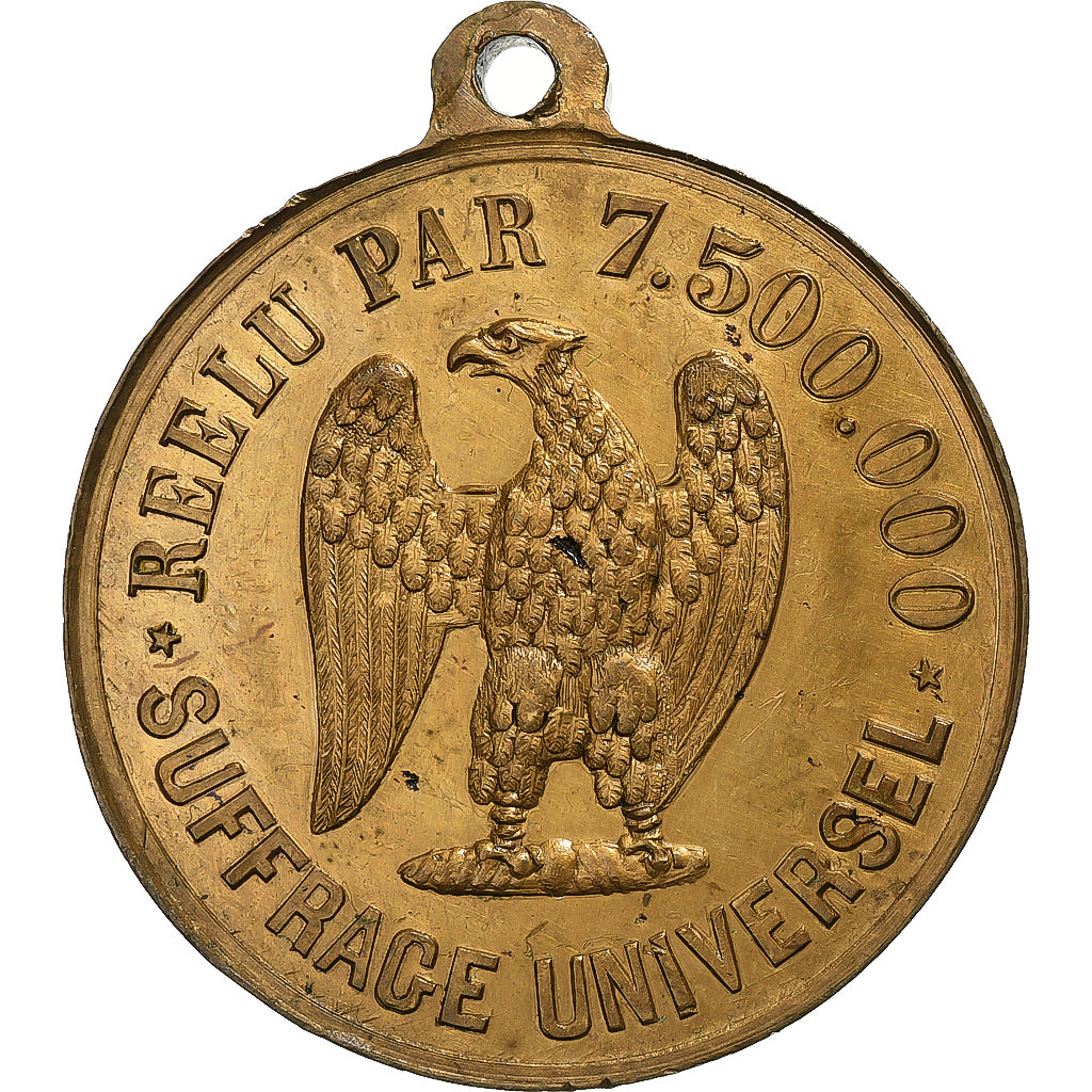 France, Token, Louis Napoléon Bonaparte Réélu au Suffrage Universel, 1851