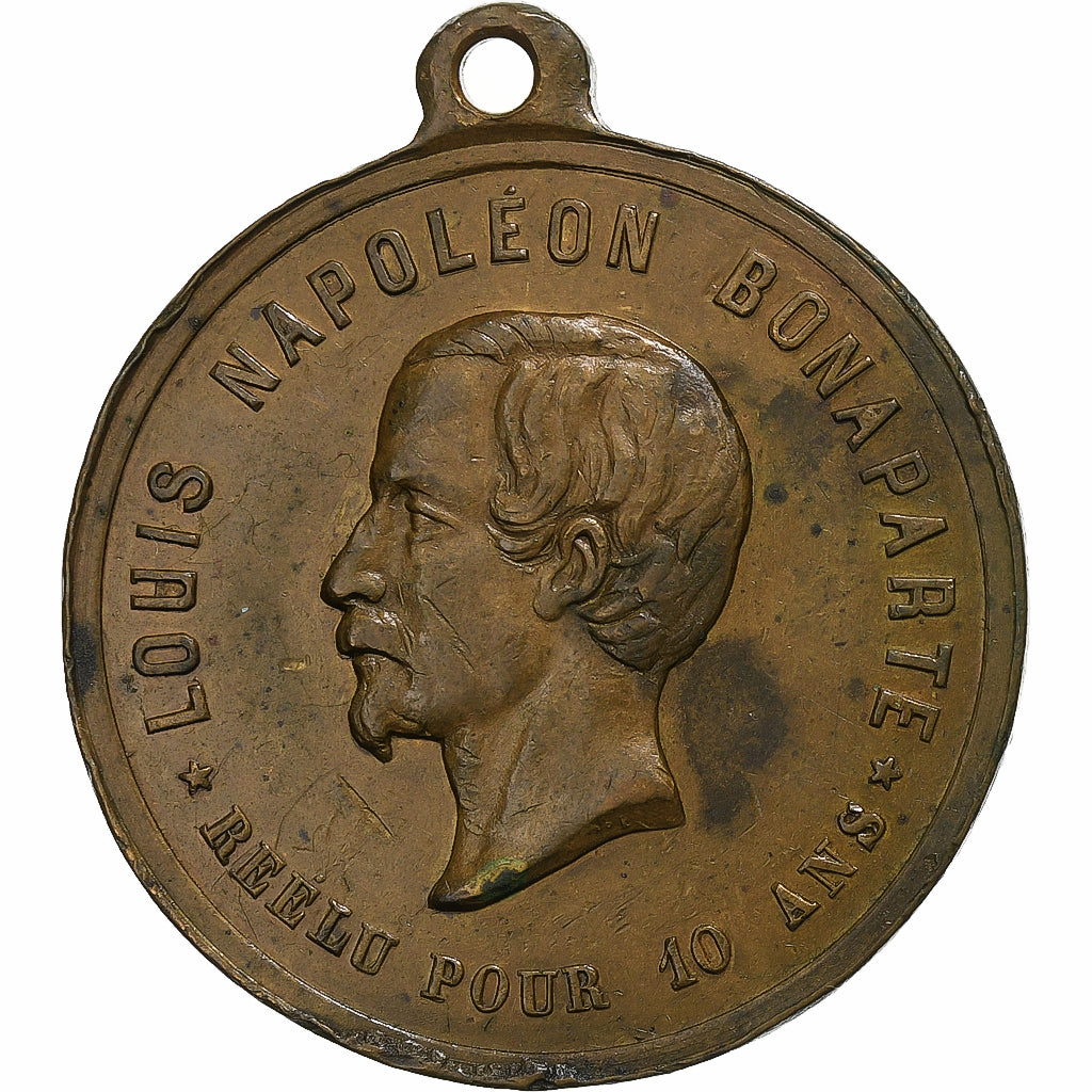 France, Token, Louis Napoléon Bonaparte Réélu au Suffrage Universel, 1851