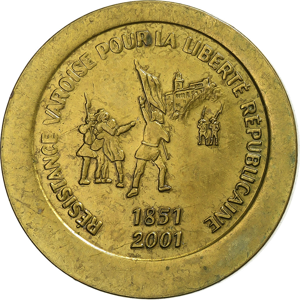 France, Token, Hommage aux Insurgés Varois, 2001, Brass, AU(50-53)