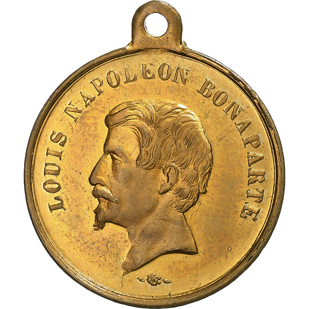 France, Jeton, Voyage de louis-Napoléon Bonaparte dans le Midi, 1852, Laiton