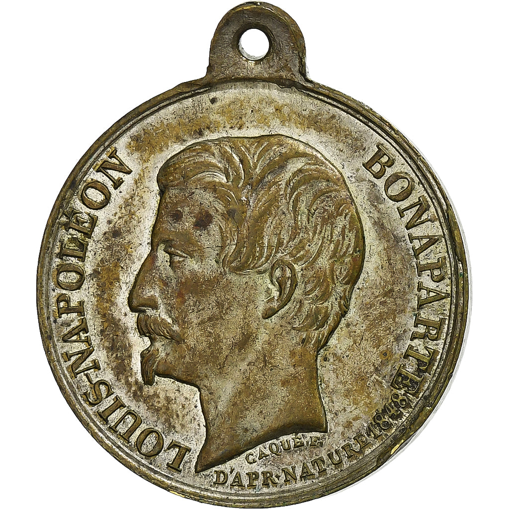 France, Medal, Louis-Napoléon Bonaparte, Visite à Bourges, 1852, Silvered