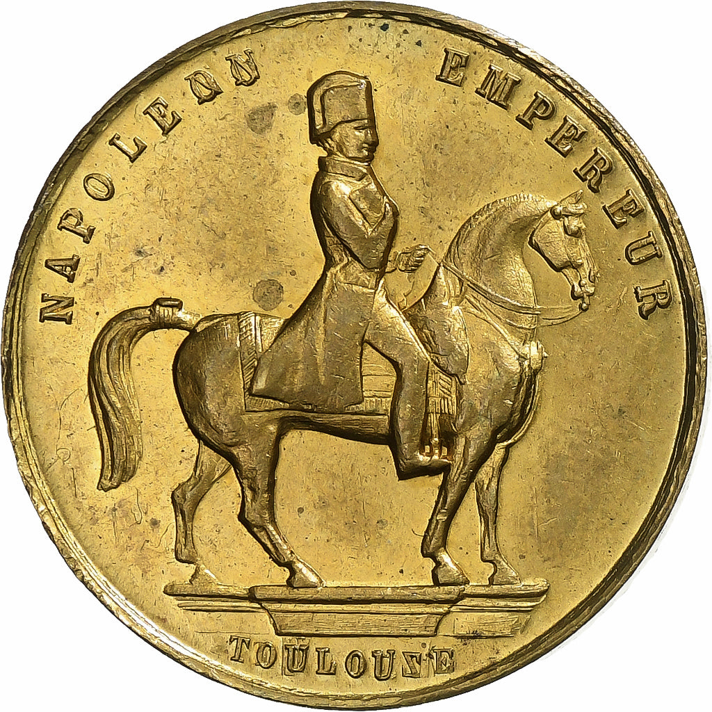 France, Medal, Place Louis-Napoléon à Toulouse, 1852, Brass, AU(55-58)