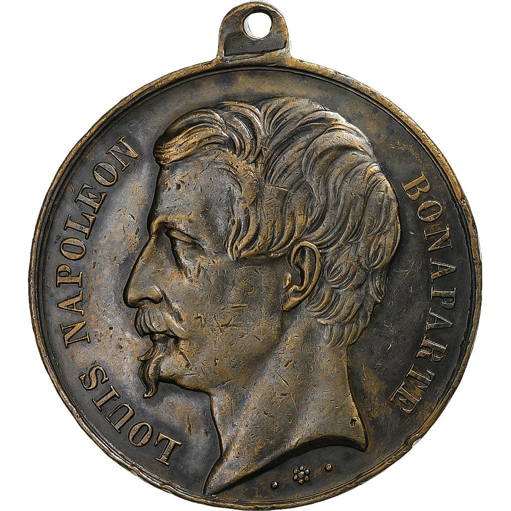 France, Medal, La ville de Paris à Louis-Napoléon empereur, Copper, EF(40-45)