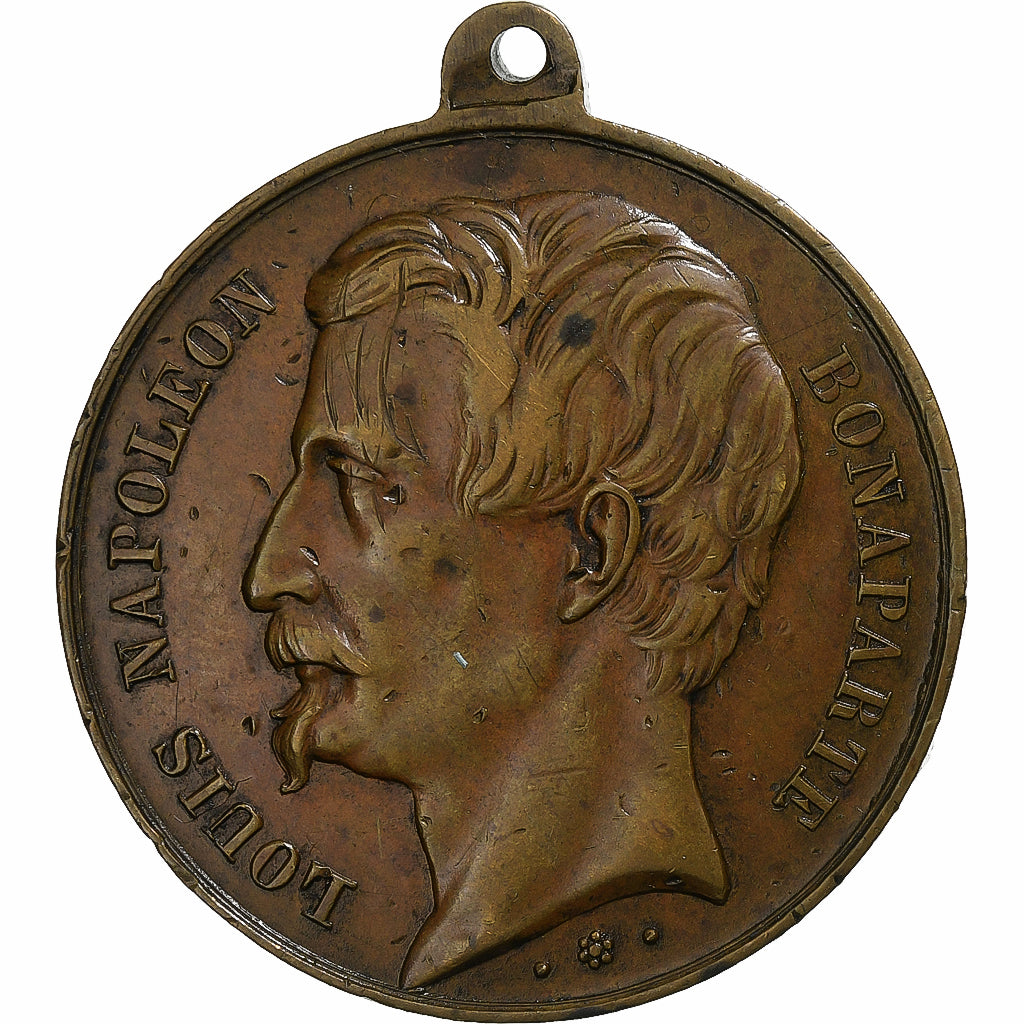 France, Medal, La ville de Paris à Louis-Napoléon empereur, Copper, EF(40-45)
