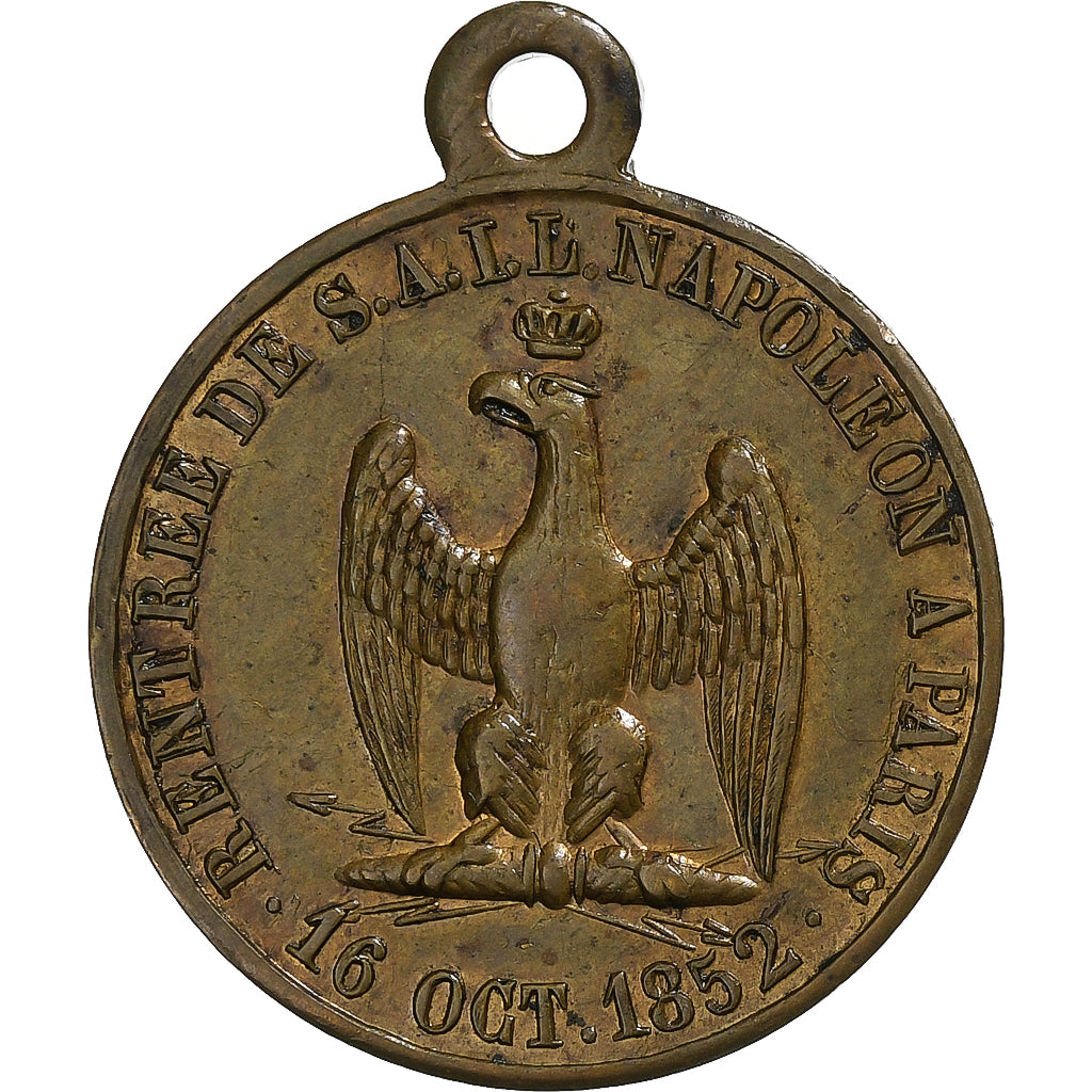Frankreich, betaalpenning, Entrée de Louis Napoléon Bonaparte à Paris, 1852