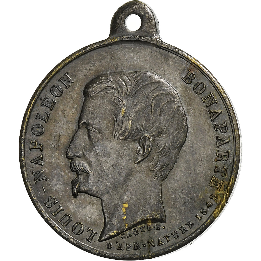 Frankrijk, Medaille, Louis Napoléon Bonaparte, Visite à Niort, 1852, Silvered