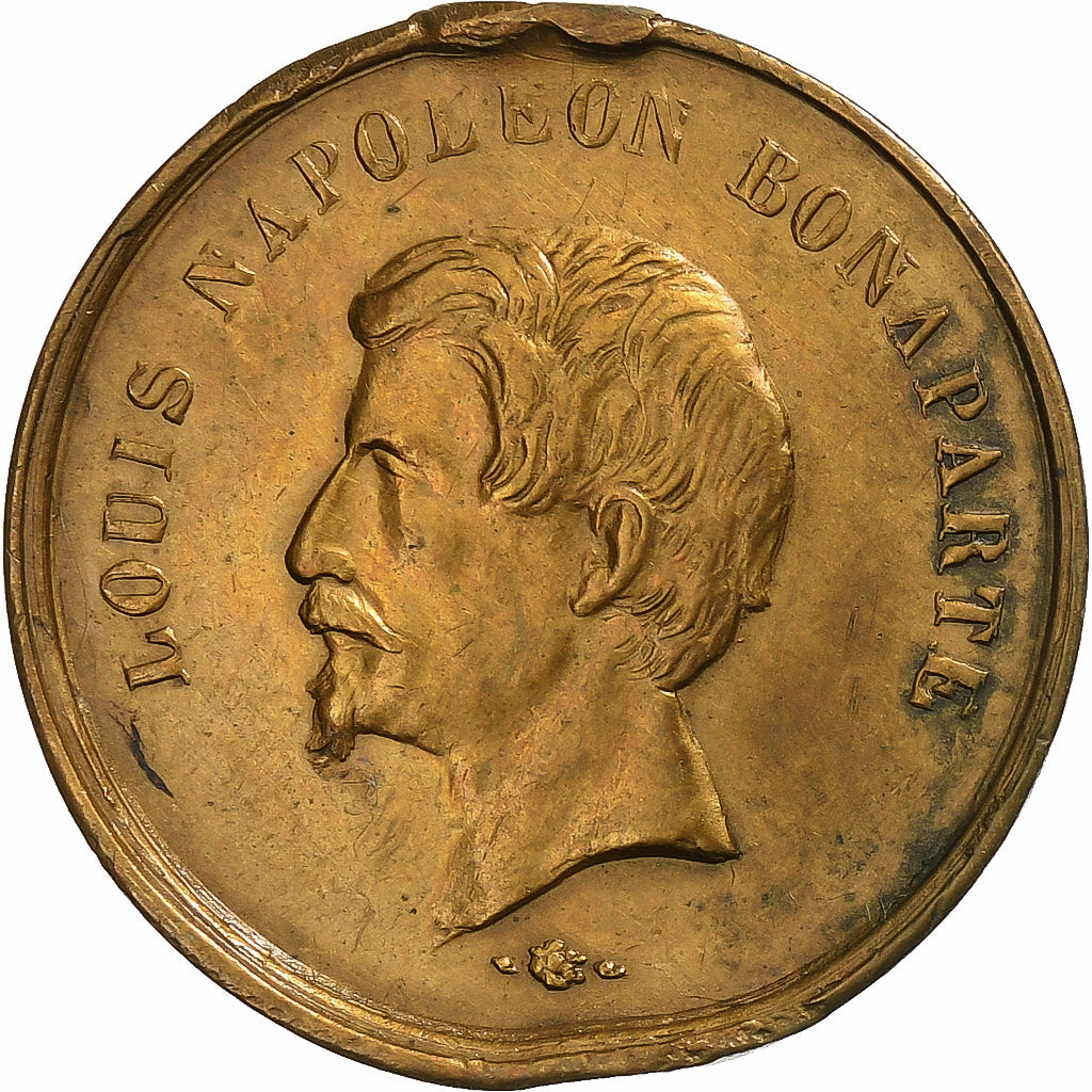 Frankrijk, Medaille, La ville de Paris à Louis-Napoléon empereur, Tin, ZF+