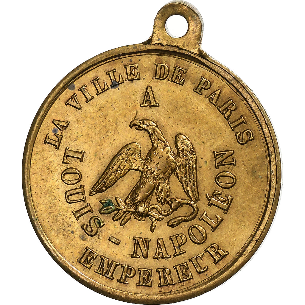 Frankrijk, Medaille, La ville de Paris à Louis-Napoléon empereur, Tin