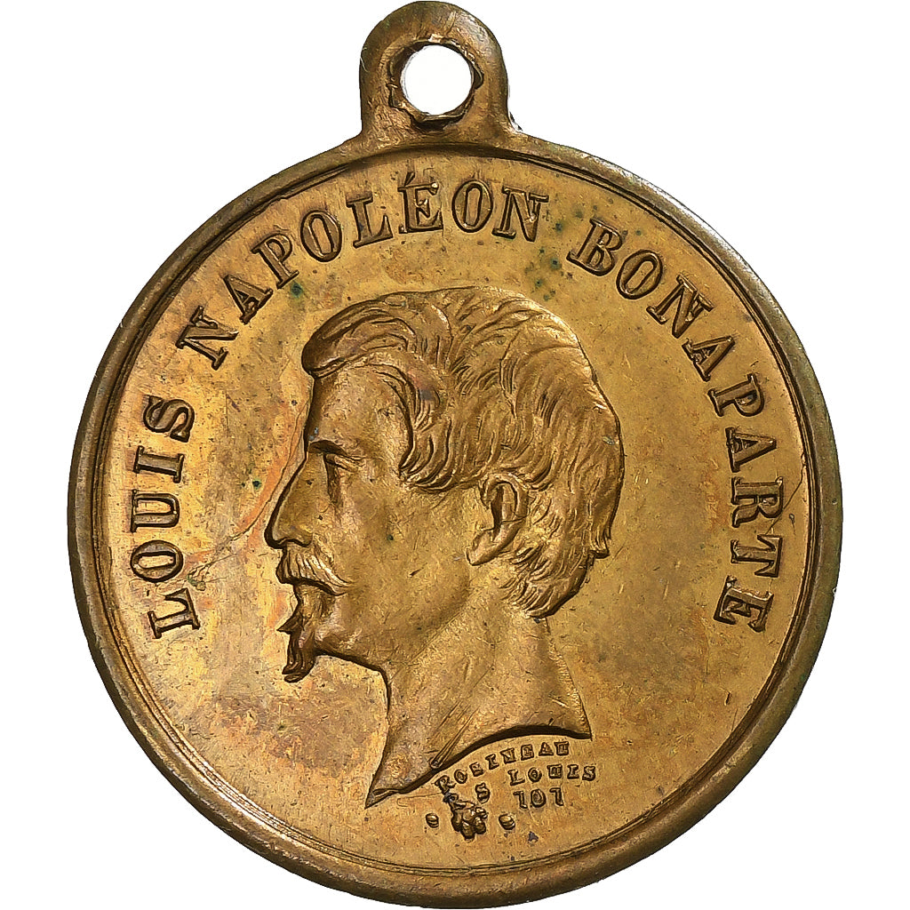 Frankrijk, Medaille, La ville de Paris à Louis-Napoléon empereur, Tin