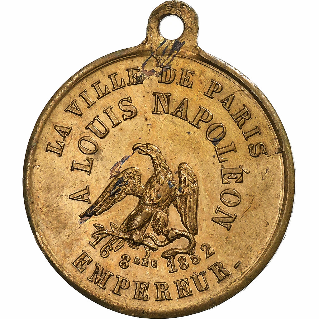 Frankrijk, Medaille, La ville de Paris à Louis-Napoléon empereur, Tin