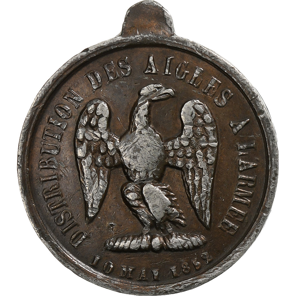 Francia, medalla, Louis Napoléon Bonaparte, Distribution des Aigles à