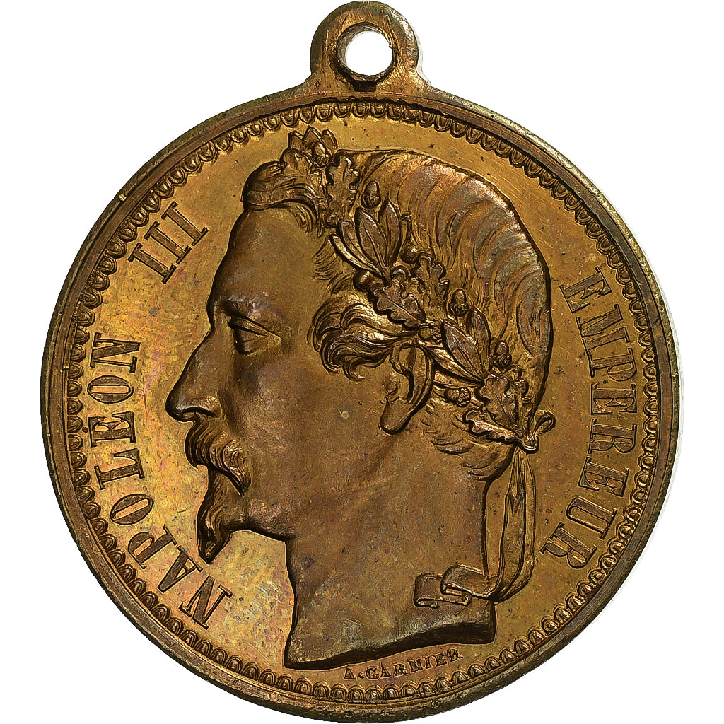 France, Medal, Napoléon III, Elu Empereur, 1852, Brass, Garnier, MS(63)