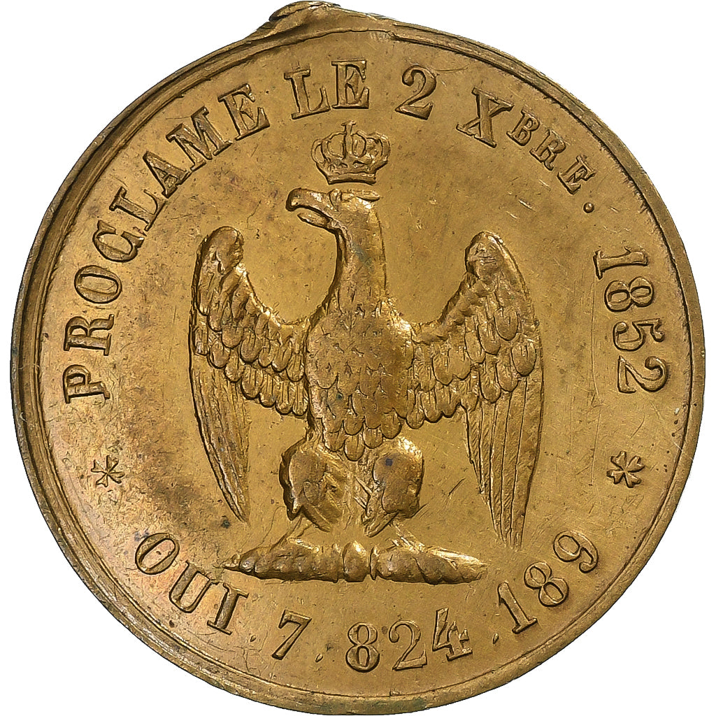 Francia, medaglia, Proclamation de Louis-Napoléon Bonaparte, 1852, Ottone, BB+