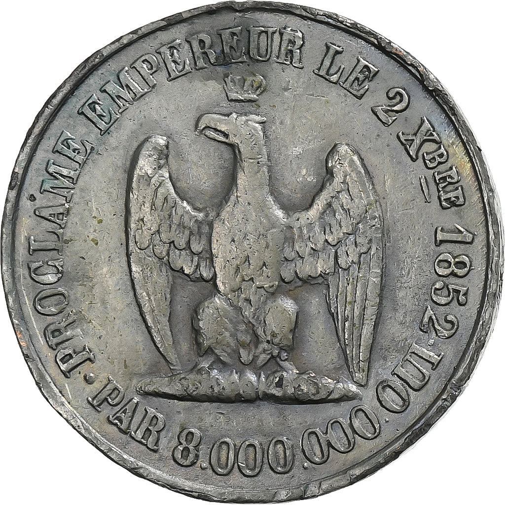Francia, medaglia, Proclamation de Louis-Napoléon Bonaparte, 1852, Stagno, BB+