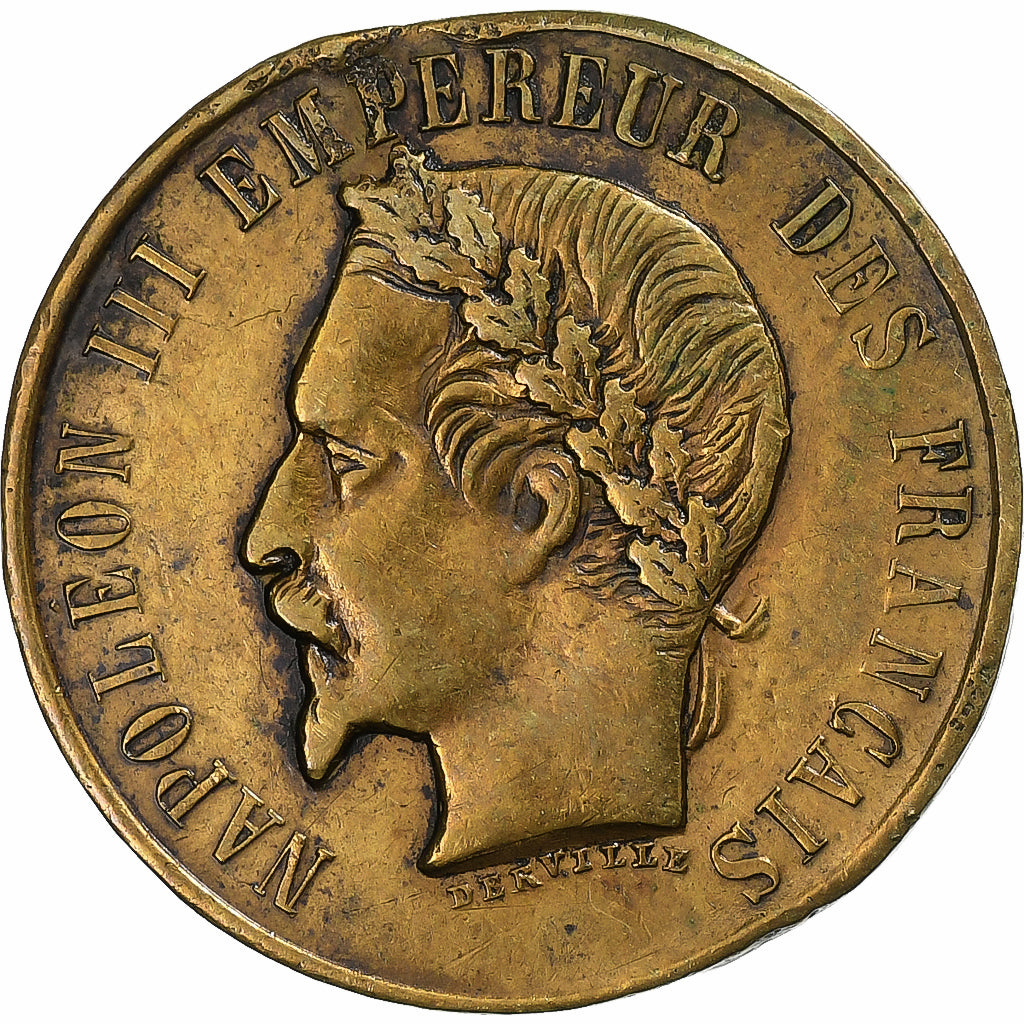Frankreich, Medaille, Napoléon III, Elu Empereur, 1852, Messing, S+