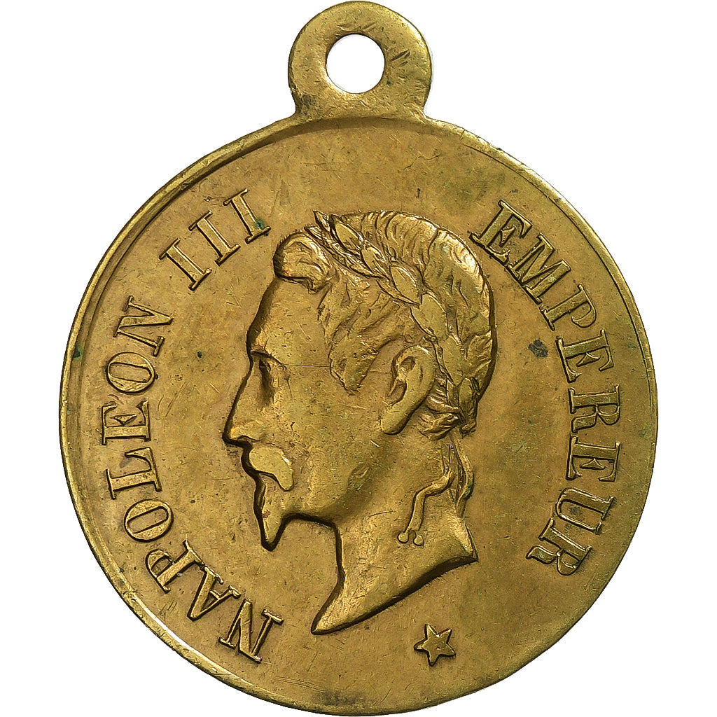France, Medal, Proclamation de Louis-Napoléon Bonaparte, 1852, Brass, AU(50-53)