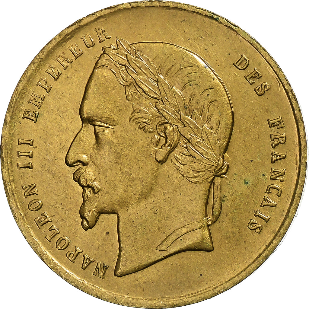 France, Medal, Proclamation de Louis-Napoléon Bonaparte, 1852, Brass, AU(50-53)