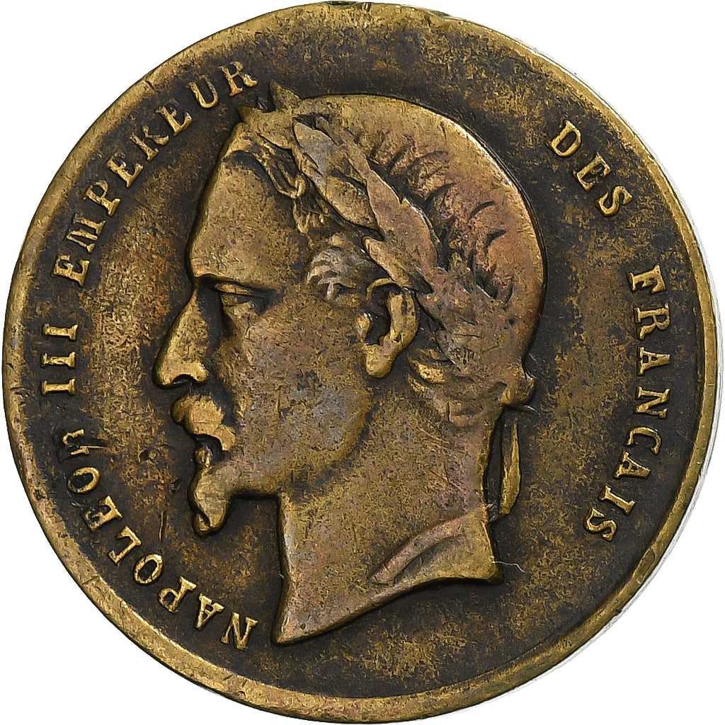 Frankrijk, Medaille, Napoléon III, Elu Empereur, 1852, Tin, FR+
