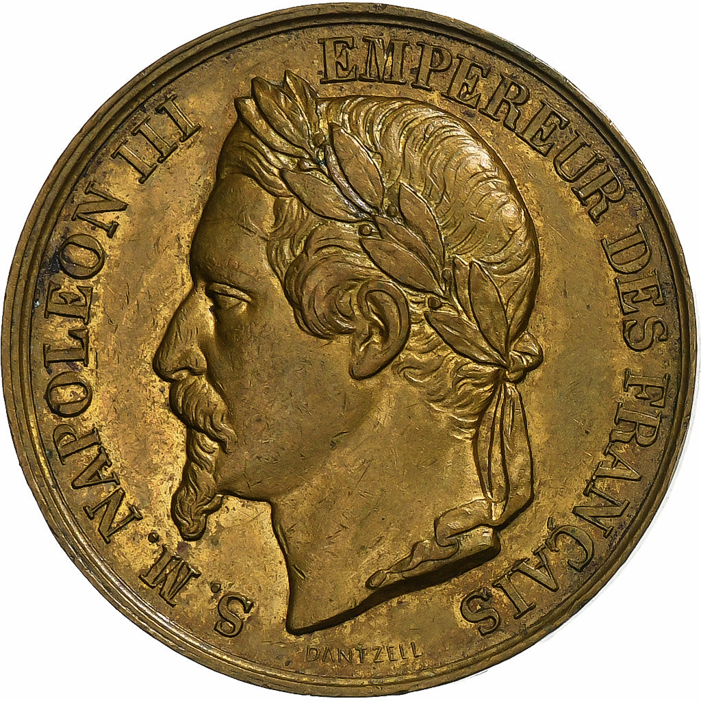 Frankreich, Medaille, Napoléon III, Elu Empereur, 1852, Messing, Dantzell, VZ