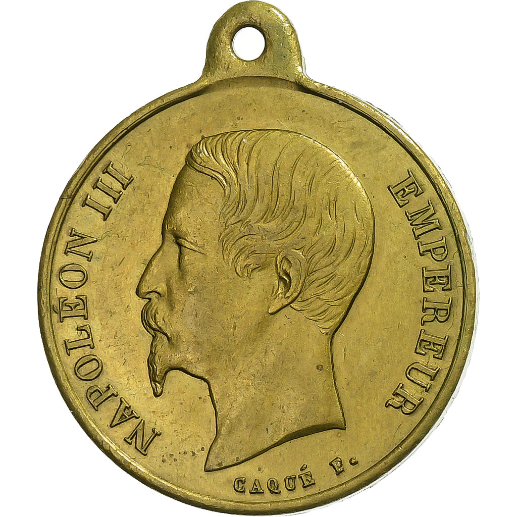 Frankreich, Medaille, Napoléon III, Elu Empereur, 1852, Messing, Caqué, VZ