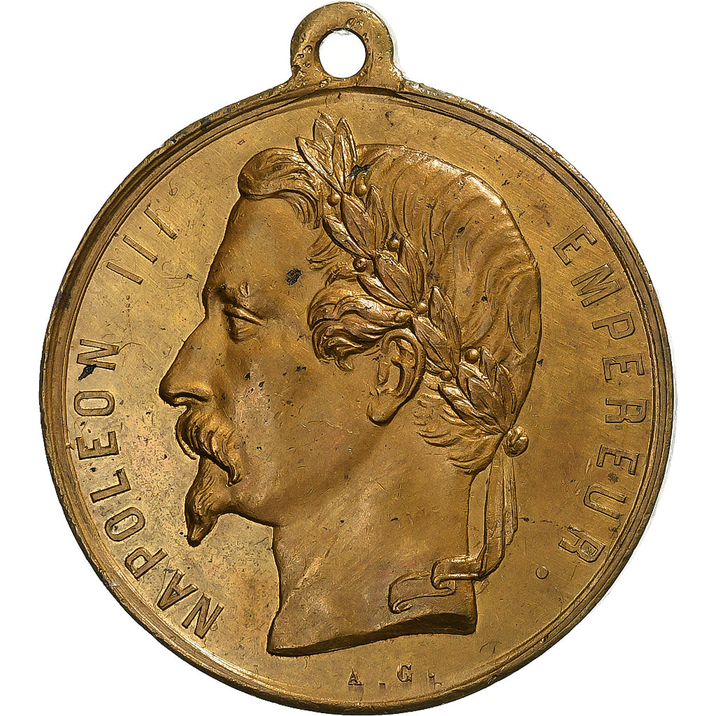 Frankreich, Medaille, Impératrice Eugénie, Mariage Impérial, 1853, Messing