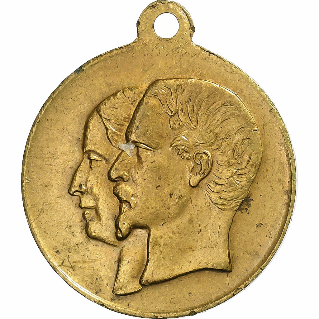 Frankreich, Medaille, Napoléon III, Mariage Impérial, 1853, Messing, SS+