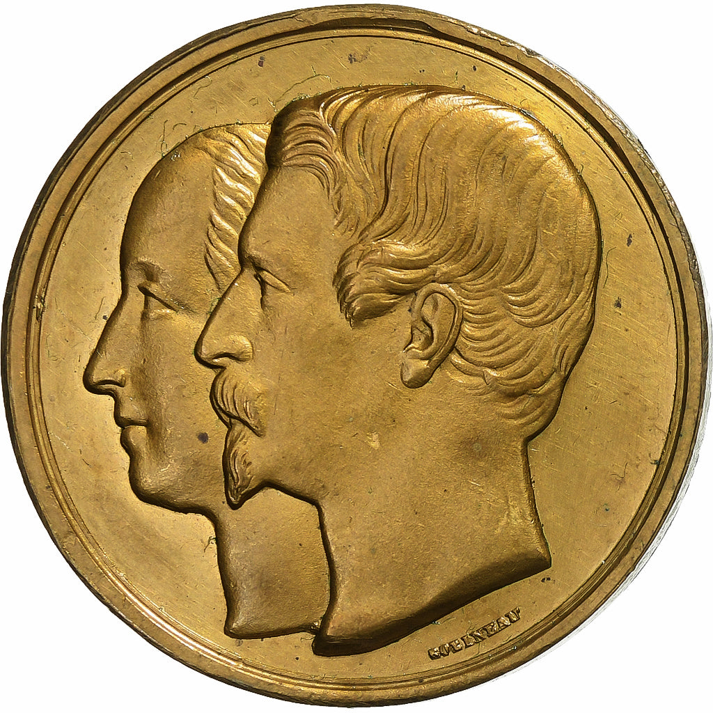 France, Medal, Napoléon III, Mariage Impérial, 1853, Brass, Robineau