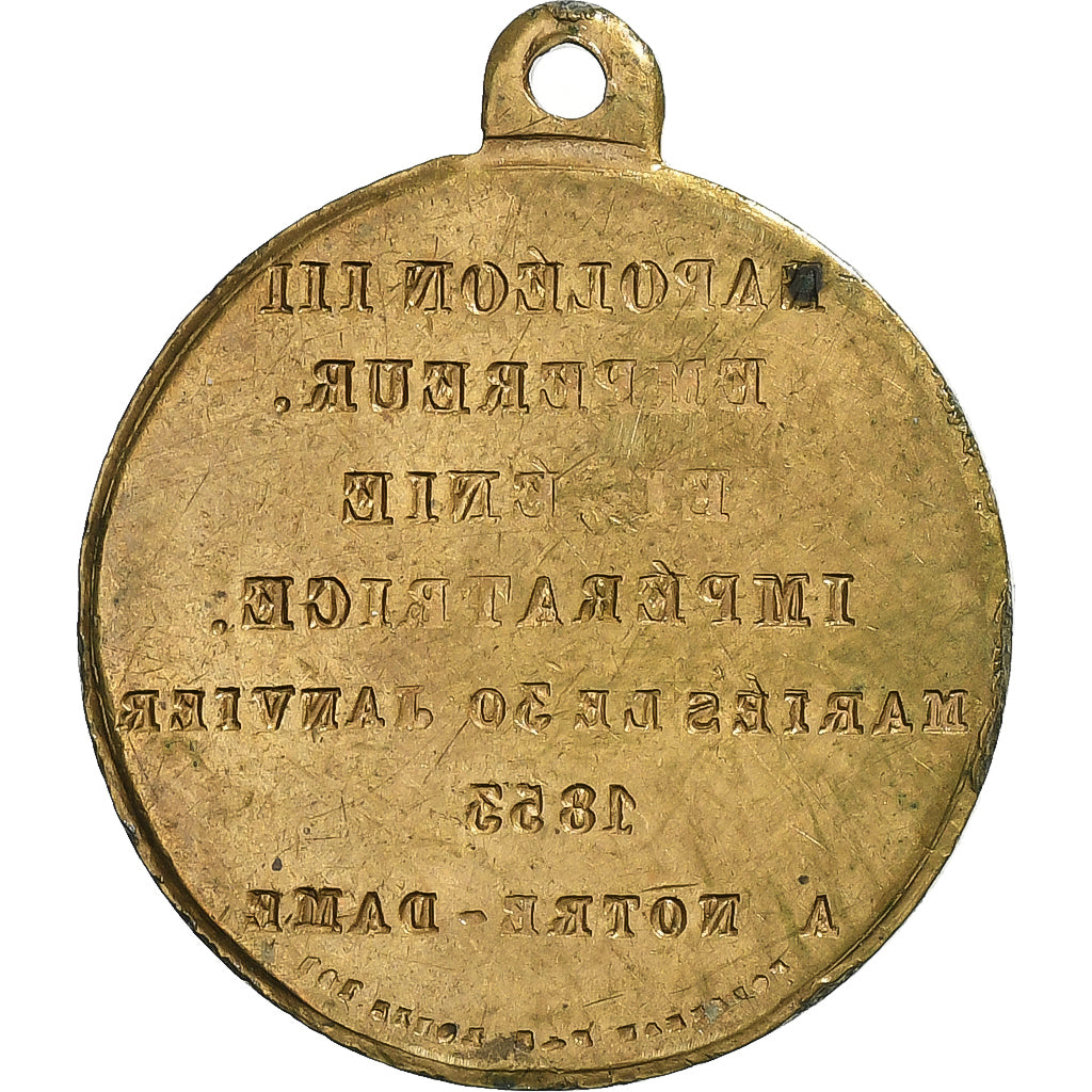 Frankreich, Medaille, Napoléon III, Mariage Impérial, 1853, Messing, Robineau