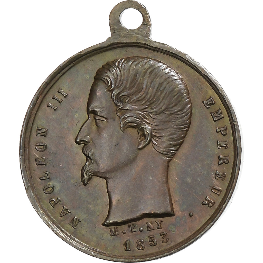 France, Medal, Napoléon III, Mariage Impérial, 1853, Bronze, Montagny