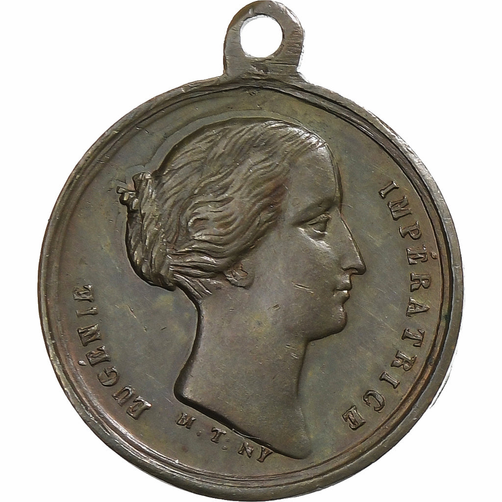 France, Medal, Napoléon III, Mariage Impérial, 1853, Bronze, Montagny