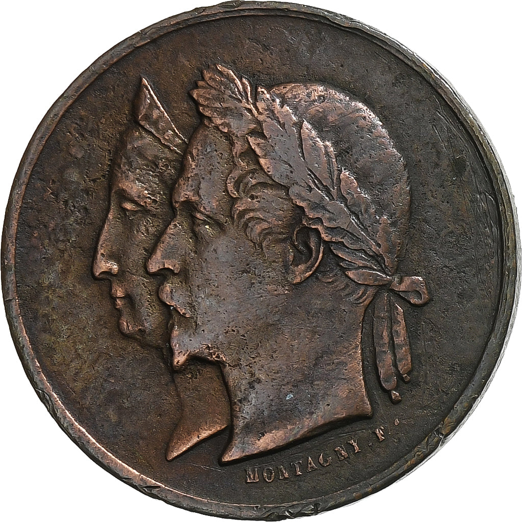 Frankreich, Medaille, Napoléon III, Mariage Impérial, 1853, Kupfer, Montagny