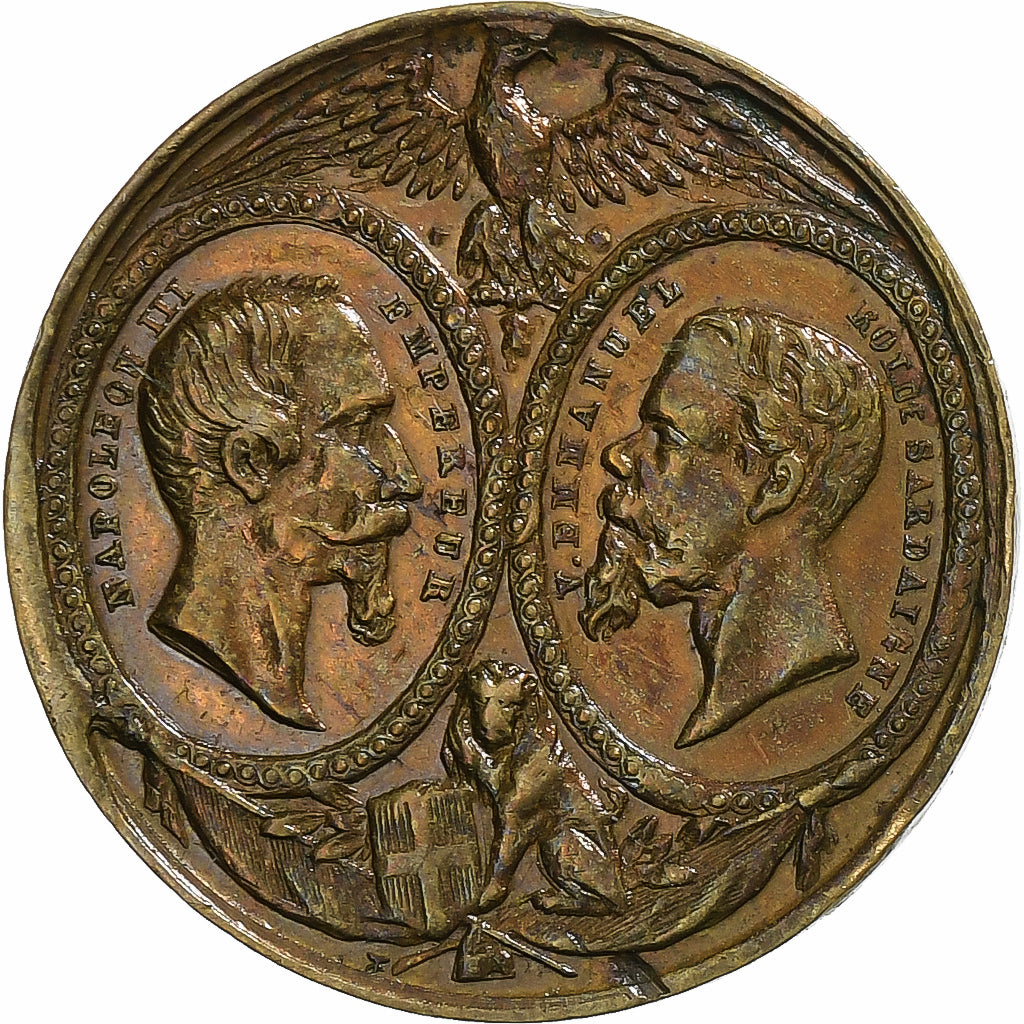 France, Token, Victoire de Magenta, 1859, Brass, AU(50-53)