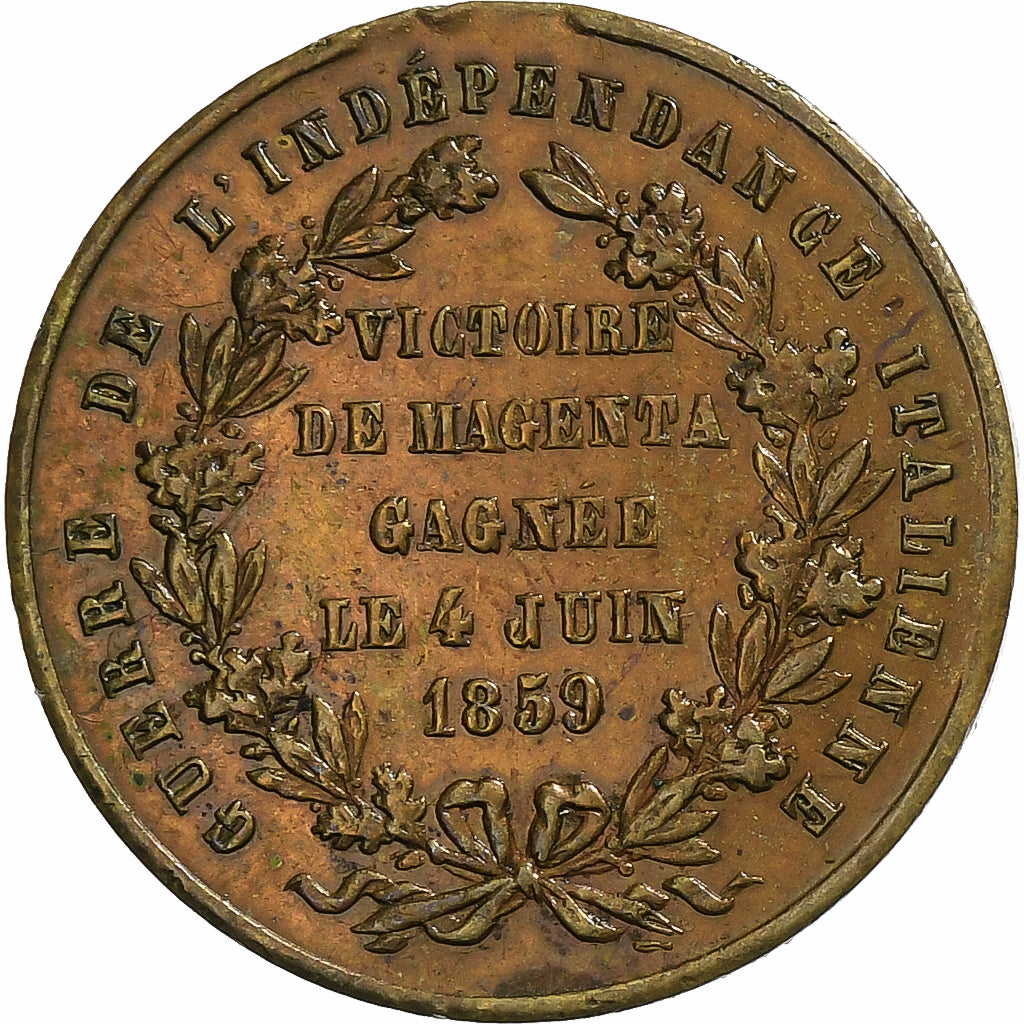 France, Token, Victoire de Magenta, 1859, Brass, AU(50-53)