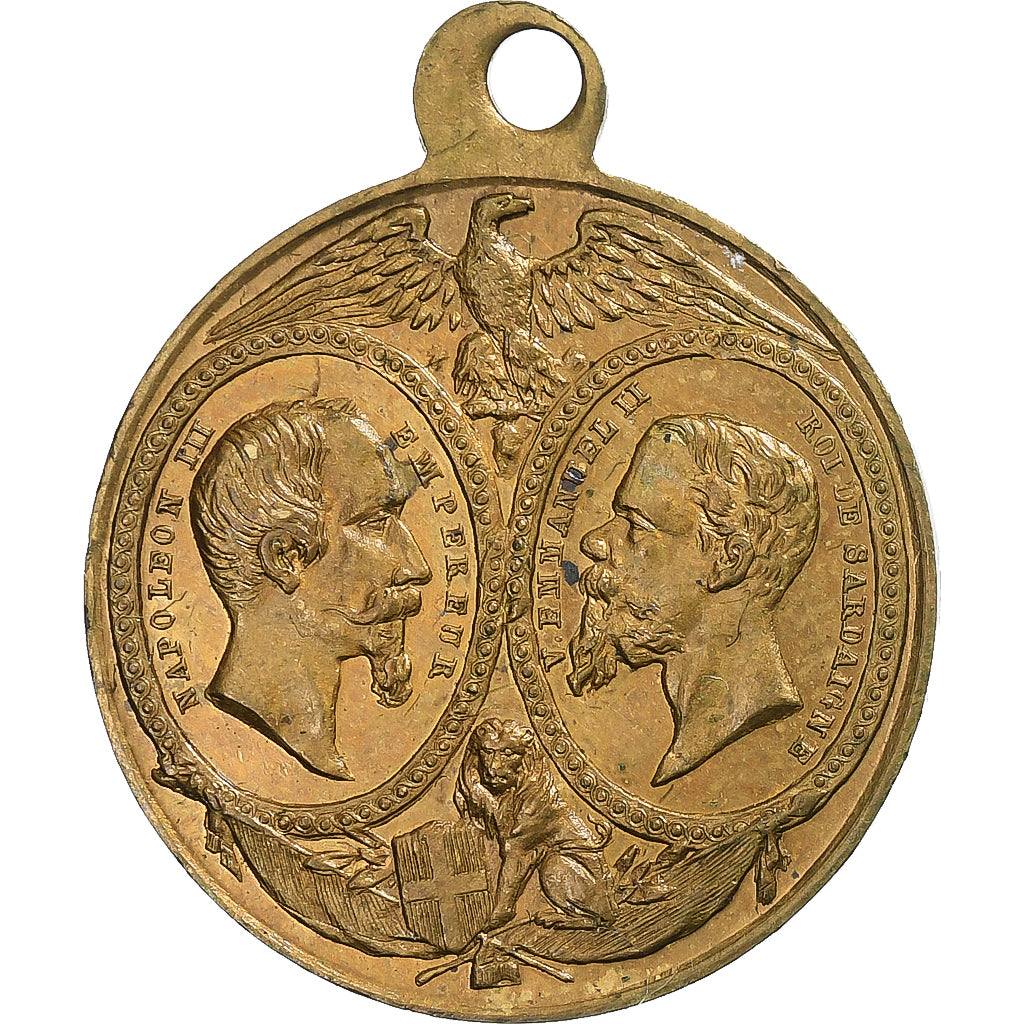 France, Token, Victoire de Magenta, 1859, Brass, AU(55-58)