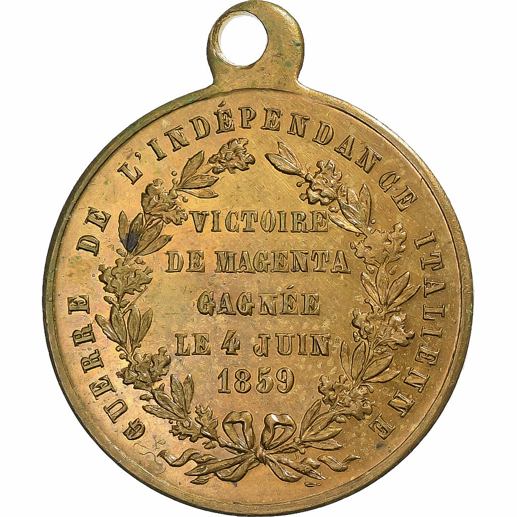 France, Token, Victoire de Magenta, 1859, Brass, AU(55-58)