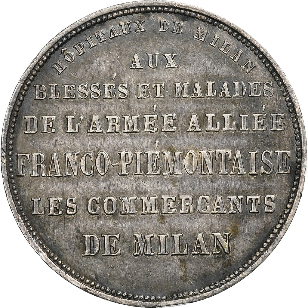 Italie, Médaille, Armée franco-piémontaise, 1859, Argent, SUP