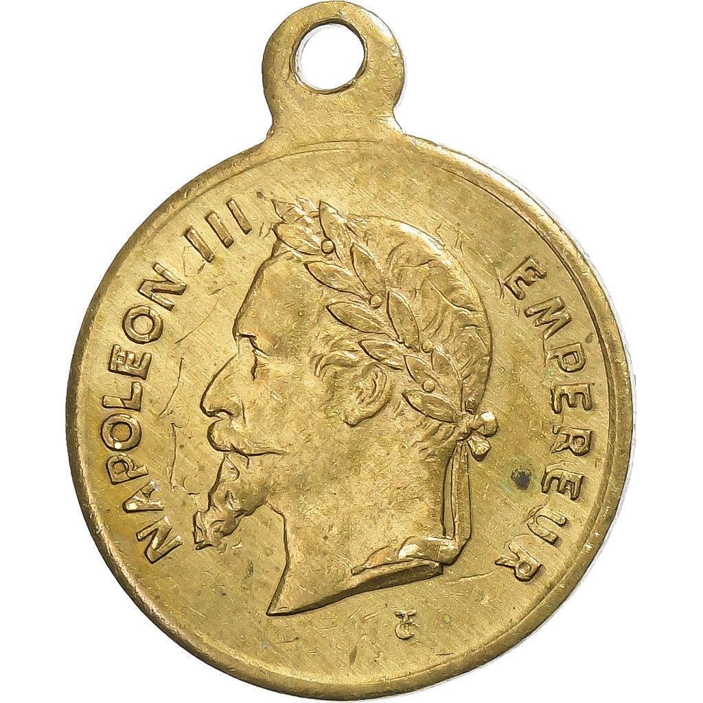 Frankrijk, Medaille, Napoléon III, Bataille de Solférino, 1859, Tin, PR