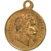 France, Medal, Napoléon III, Bataille de Solférino, 1859, Brass, AU(50-53)