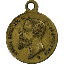 Italy, Medal, Victor Emmanuel, Victoire de Solférino, 1859, Brass, AU(50-53)