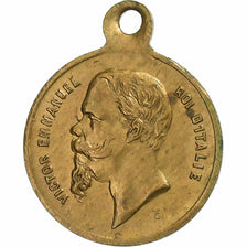 Italy, Medal, Victor Emmanuel, Victoire de Solférino, 1859, Brass, AU(55-58)
