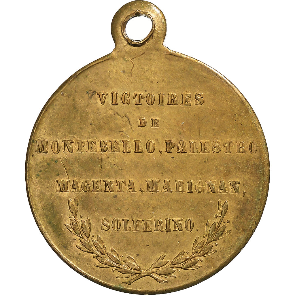 Italie, Médaille, Alliance Franco-sarde pour l'Indépendance Italienne, Laiton