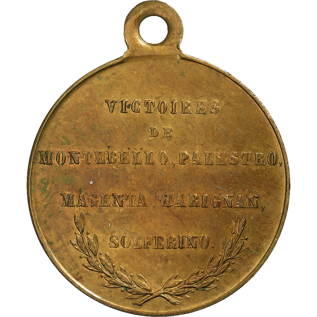 Frankreich, Medaille, Napoléon III, Paix de Villa Franca, History, 1859, VZ