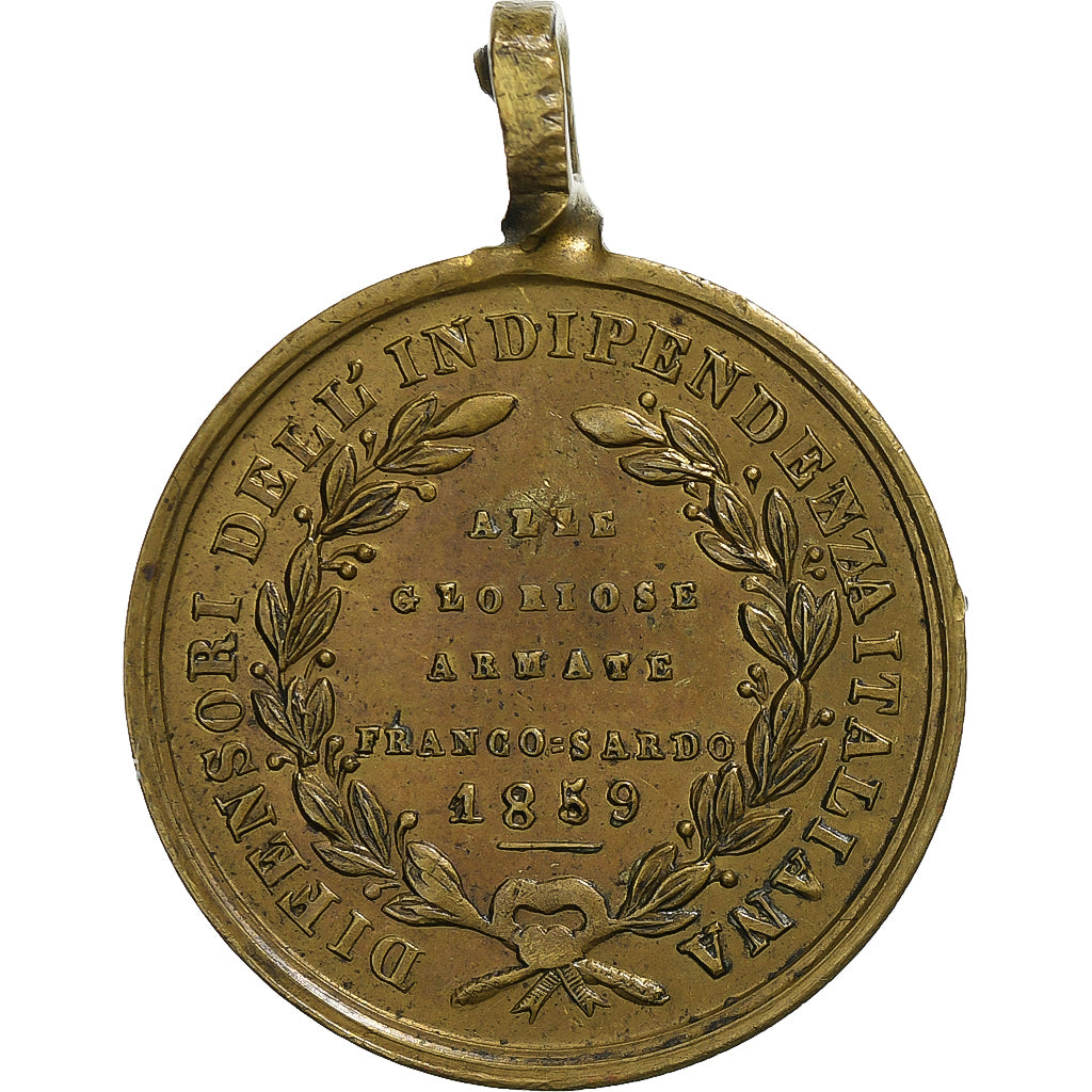 France, Médaille, Alliance Franco-sarde pour l'Indépendance Italienne, 1859