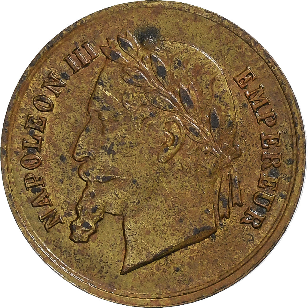 France, Jeton, Exposition Universelle, Commission Impériale, Laiton, TTB