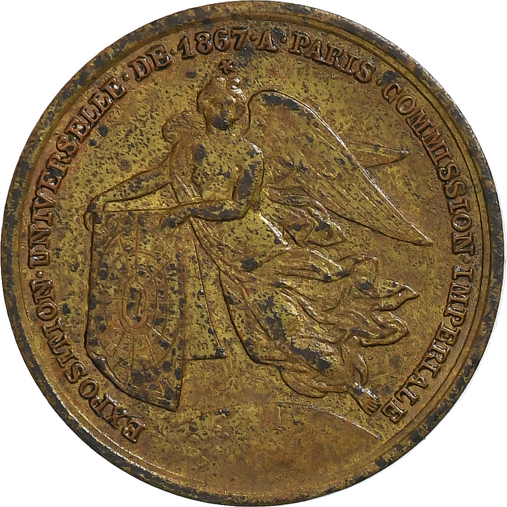 France, Jeton, Exposition Universelle, Commission Impériale, Laiton, TTB
