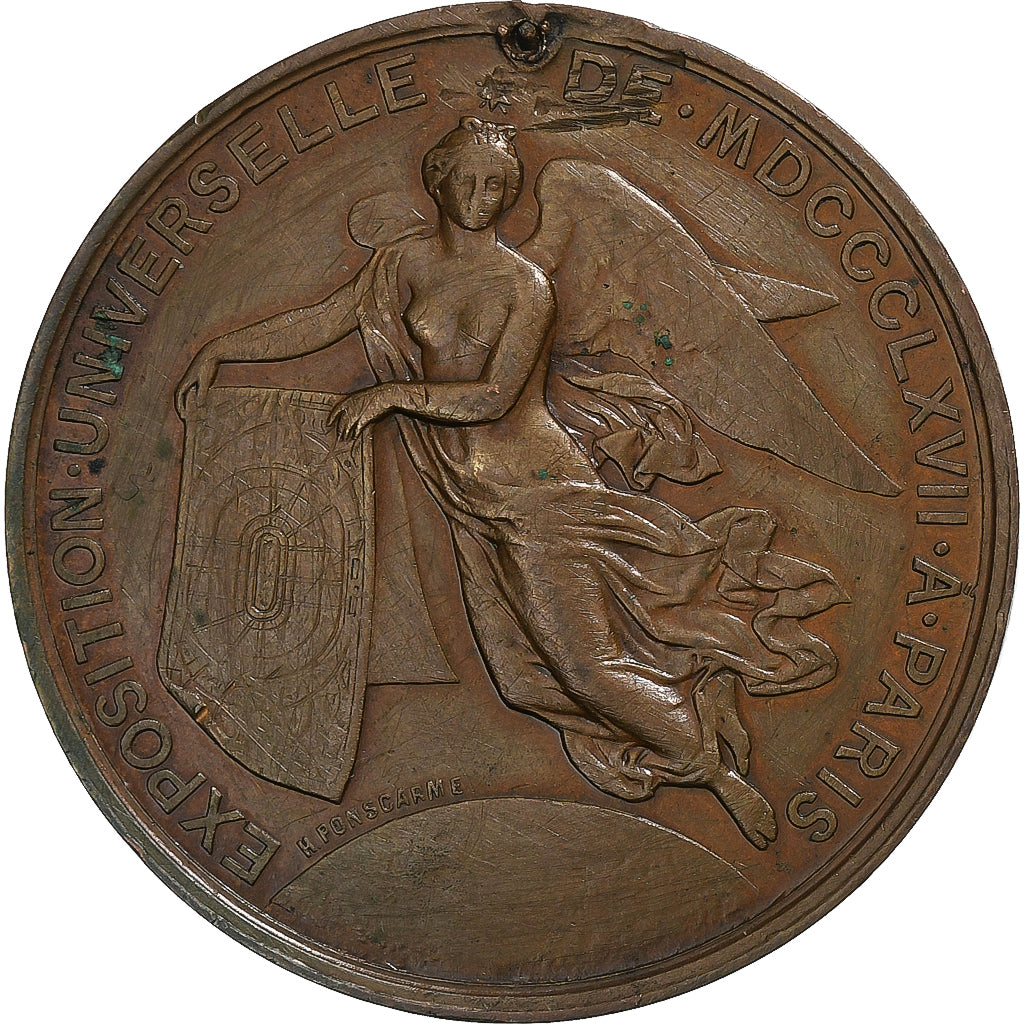 France, Medal, Exposition universelle de Paris, 1867, Copper, Ponscarme
