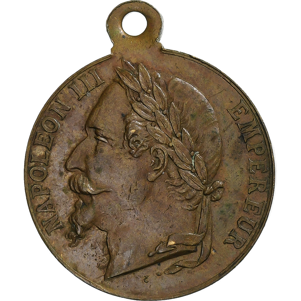 France, Medal, Napoléon III, Exposition universelle de Paris, 1867, Copper