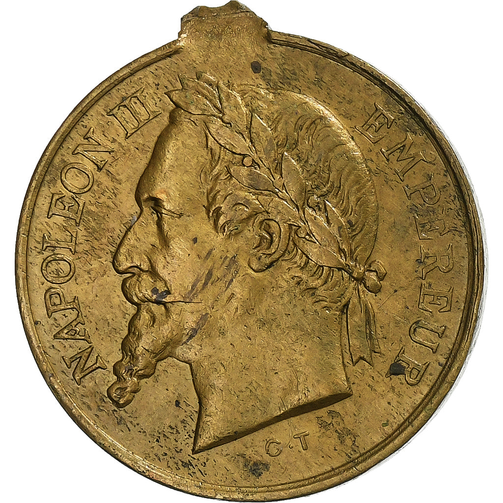 France, Medal, Napoléon III, Exposition universelle de Paris, 1867, Brass