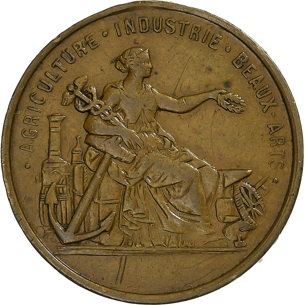 France, Medal, Napoléon III, Exposition universelle de Paris, 1867, Copper